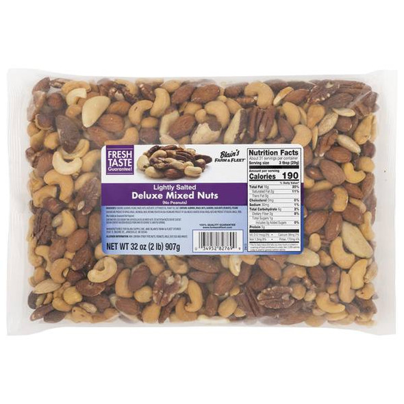 Blain's Farm & Fleet 32 oz Roasted and Salted Deluxe Mixed Nuts