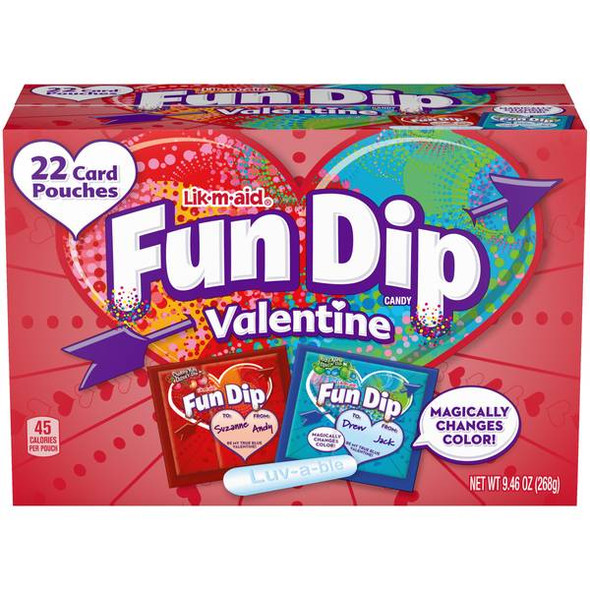 Ferrara 22-Count Fun Dip Valentine Card and Candy Kit