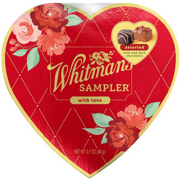 Whitman's 3.1 oz Assorted Chocolate Red Heart