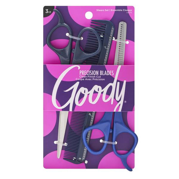 Goody 3 Piece Style Kit - Hair Cutting Shears, Thinning Shears, and Comb