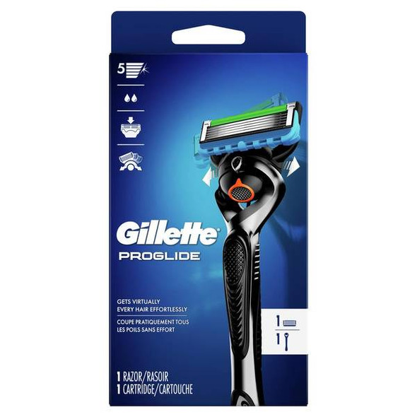 Gillette ProGlide Men's Razor Handle + 1 Blade Refill