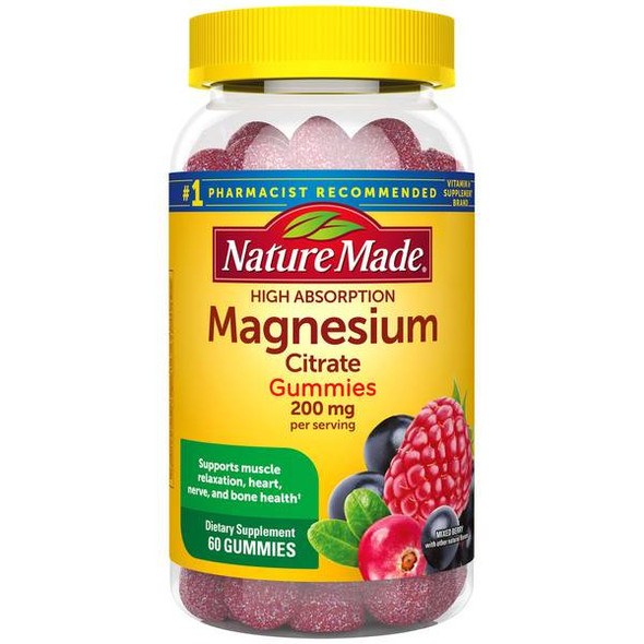 Nature Made Magnesium Citrate 200 mg Gummies 60-Count