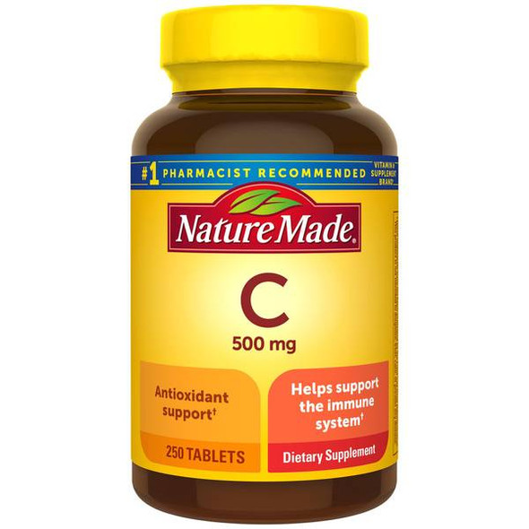 Nature Made Vitamin C 500mg Value Size 250-Count Caplets