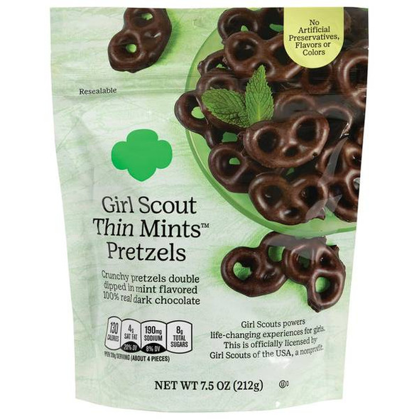 Girl Scouts 7.5 oz Dark Chocolate Thin Mint Pretzel