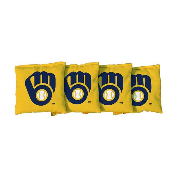 Victory Tailgate 4-Pack Milwaukee Brewers MLB Regulation Corn Filled Cornhole Bags