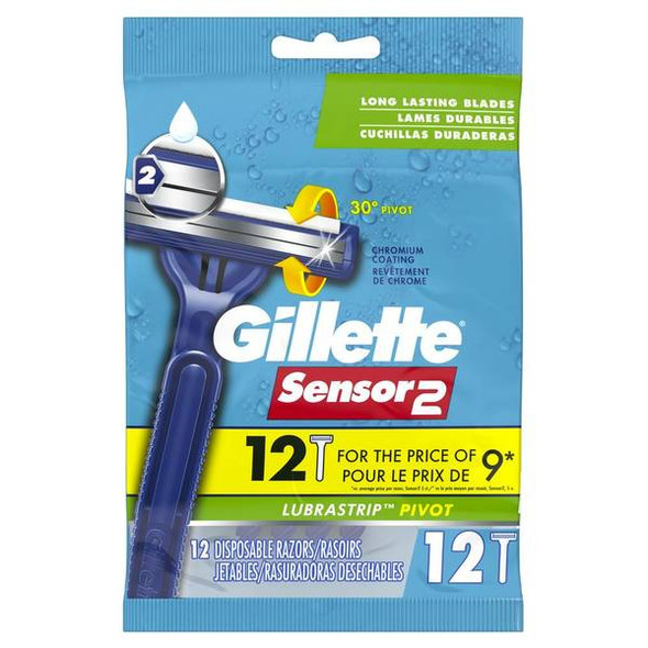 Gillette Sensor2 Pivoting Head Men's Disposable Razor