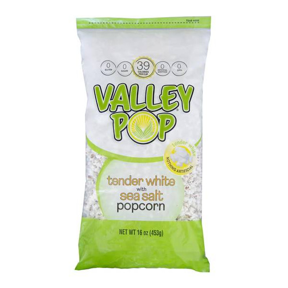 Valley Popcorn 16 oz White Popcorn with Sea Salt