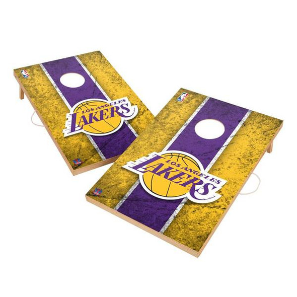 Victory Tailgate Los Angeles Lakers Vintage Solid Wood 2x3 Cornhole