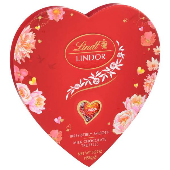 Lindt 5.5 oz Lindor Milk Heart Truffles