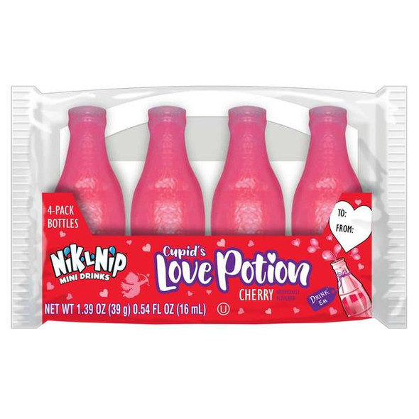 Charms 4-Count Nik-L-Nip Cupid's Love Potion Mini Drinks