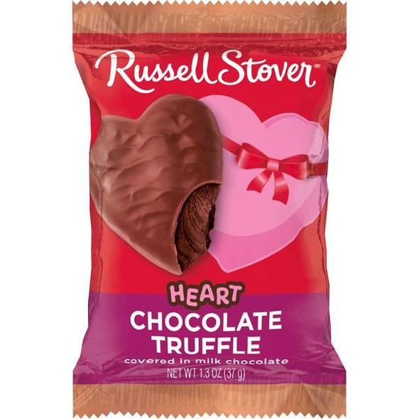 Russell Stover 1.3 oz Milk Chocolate Truffle Heart