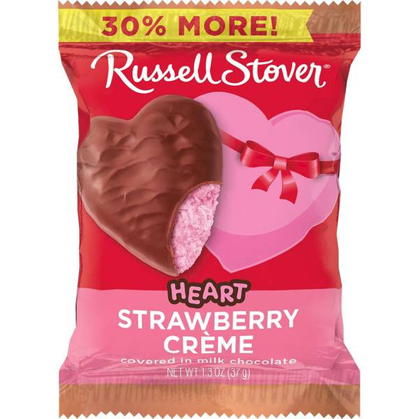 Russell Stover 1.3 oz Milk Chocolate Strawberry Cream Heart