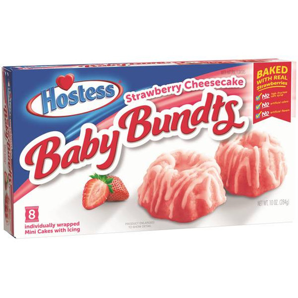 Hostess Baby Bundt Strawberry Cheesecake