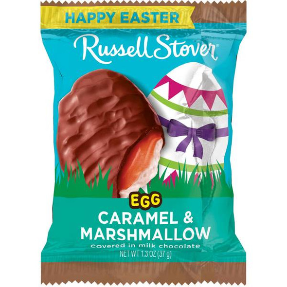 Russell Stover 1.3 oz Milk Chocolate Caramel Marshmallow Egg