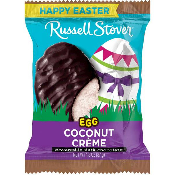 Russell Stover 1.3 oz Dark Chocolate Coconut Creme Egg