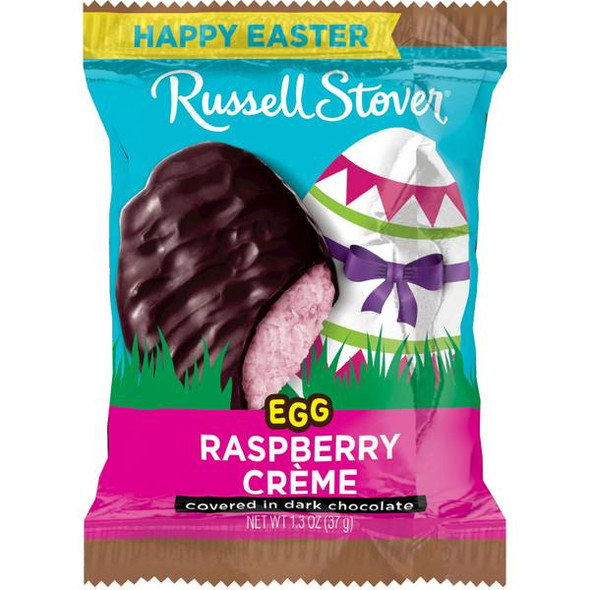 Russell Stover 1.3 oz Dark Chocolate  Raspberry Creme Egg