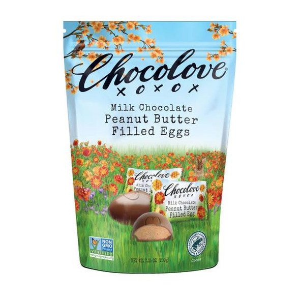Chocolove 7.05 oz Milk Chocolate Peanut Butter Filled Eggs