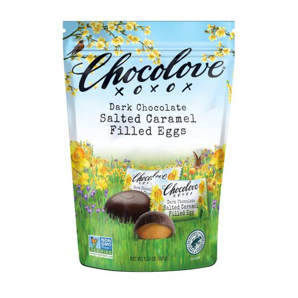 Chocolove 7.05 oz Dark Chocolate Salted Caramel Filled Eggs