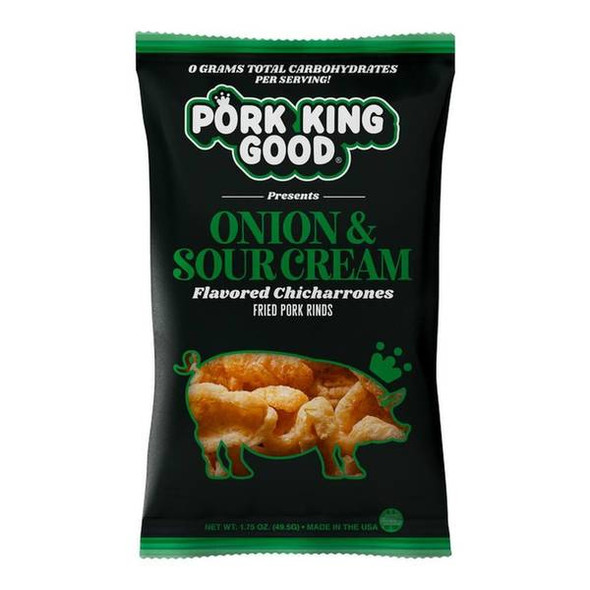 Pork King Good 1.75 oz Onion Sour Cream Pork Rinds