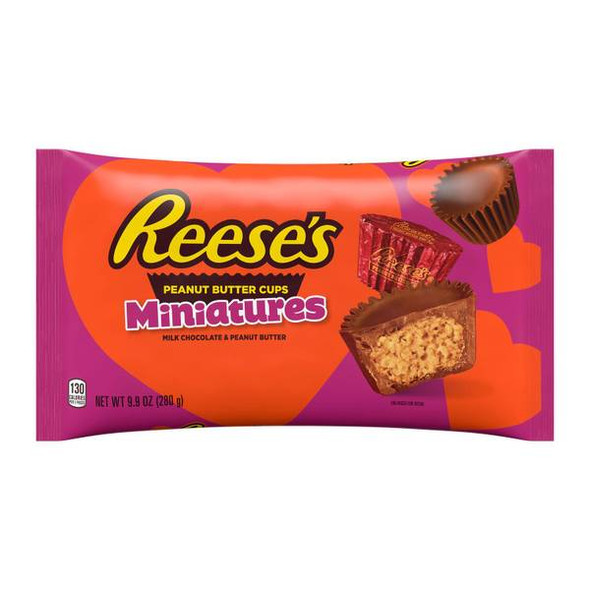 Hershey's 9.9 oz REESE'S Miniatures Milk Chocolate Peanut Butter Cups Candy Bag