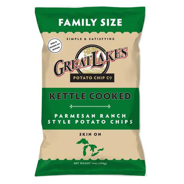 Great Lakes Potato Chip Co 14 oz Parmesan Ranch Style Kettle Chips