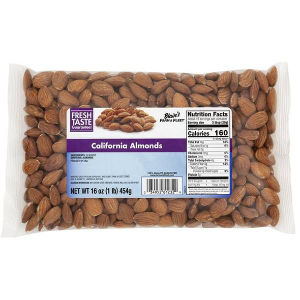 Blain's Farm & Fleet 16 oz California Almonds
