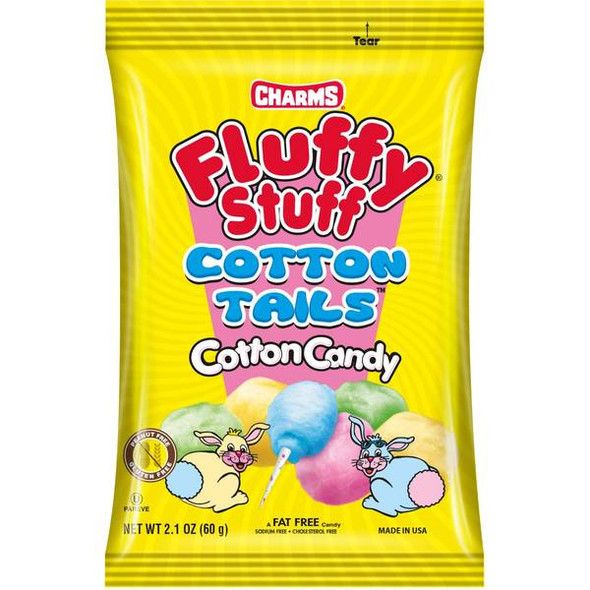 Charms 2.1 oz Fluffy Stuff Cotton Tails Cotton Candy