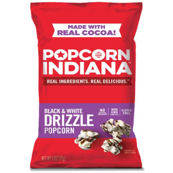 Popcorn, Indiana 6 oz Drizzled Black & White Kettlecorn