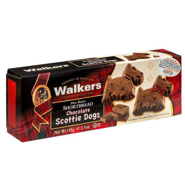 Walkers Chocolate Scottie Dog Shortbread Cookies