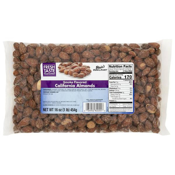 Blain's Farm & Fleet 16 oz Smoke Flavored California Almonds
