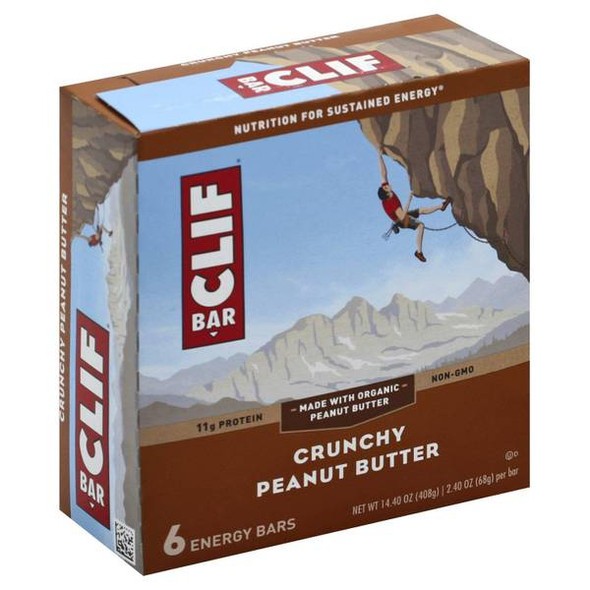 Clif Bar 6 Count Crunchy Peanut Butter Energy Bars