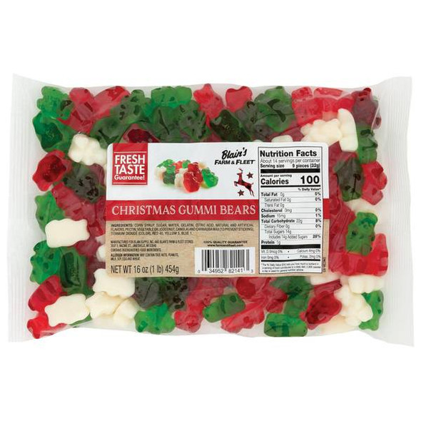 Blain's Farm & Fleet 16 oz Christmas Gummi Bears