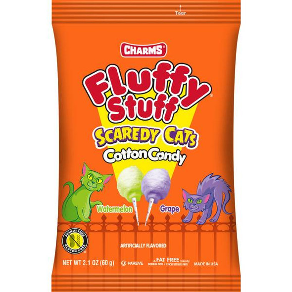 Fluffy Stuff 2.1 oz Scaredy Cats Cotton Candy