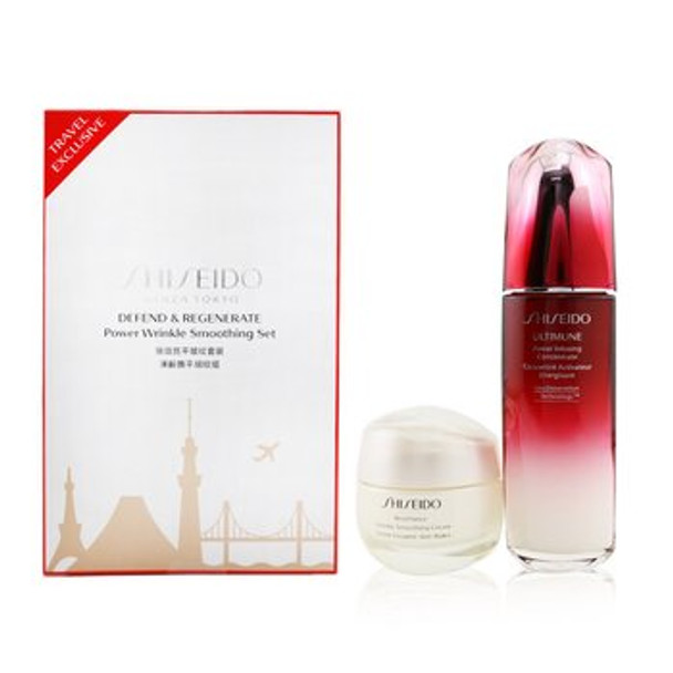 Defend &amp; Regenerate Power Wrinkle Smoothing Set: Ultimune Power Infusing Concentrate N 100ml + Benefiance Wrinkle Smoothing Cream 50ml