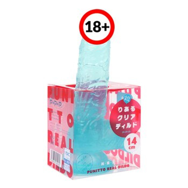 _Made in Japan_Punitto Clear Real Dildo 14cm - # Ice Blue
