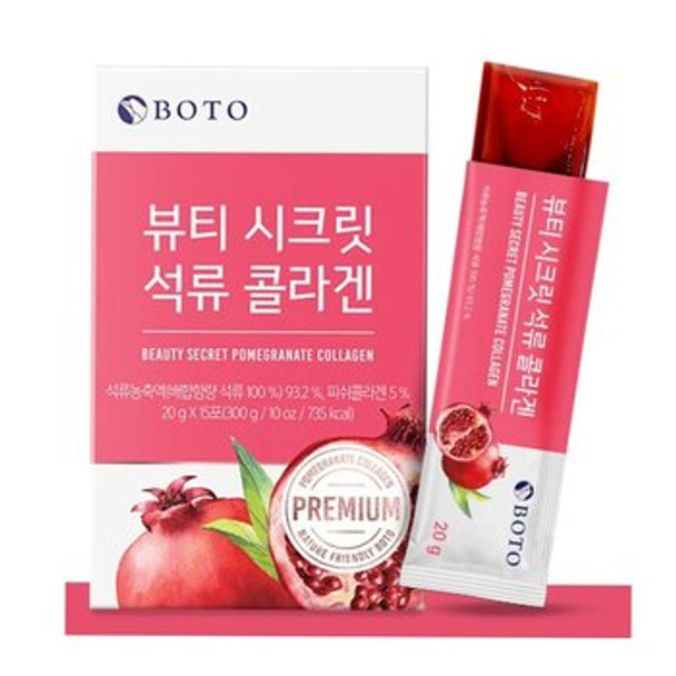 BOTO - Beauty Secret Pomegranate Collagen 20g x 15 sticks [Parallel Imports]
