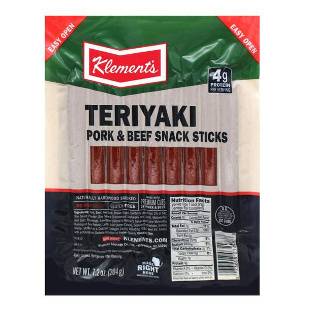Klement's Teriyaki Snack Sticks
