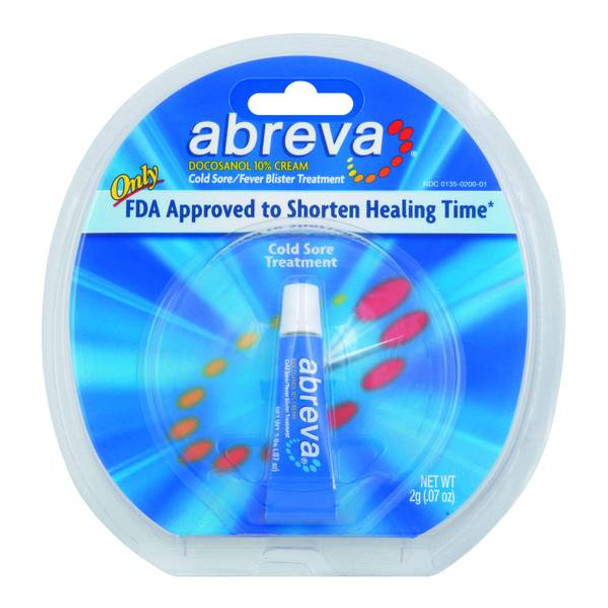 Abreva 0.07 oz Tube10% Docosanol Cold Sore Treatment