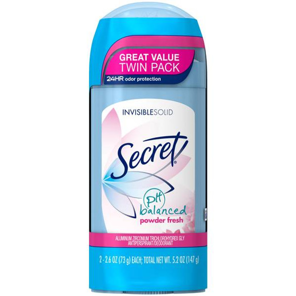 Secret 5.2oz Secret IS Pwdr Fresh Deodorant Twinpk