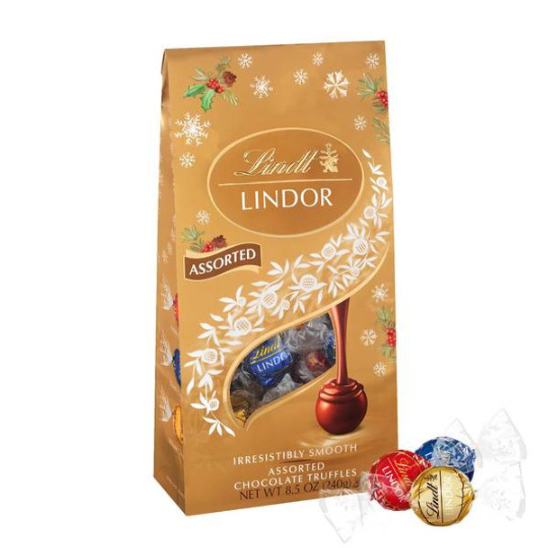 Lindt 8.5oz Holiday Lindor Truffles Assortment Bag