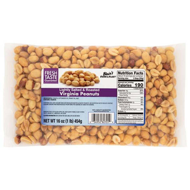 Blain's Farm & Fleet 16 oz Roasted & Lightly Salted Virginia Peanuts