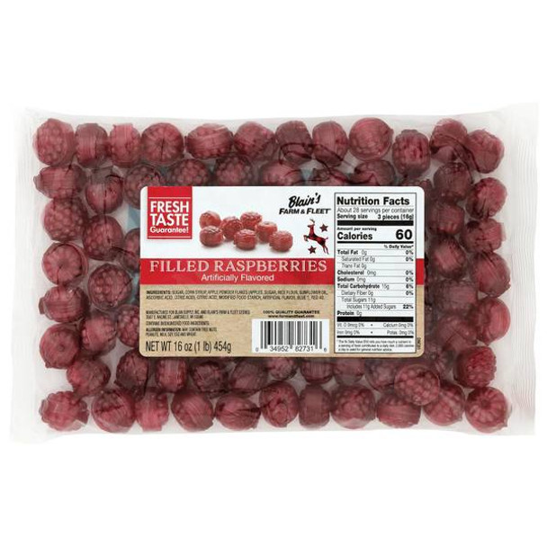 Blain's Farm & Fleet 16 oz Christmas Filled Raspberries