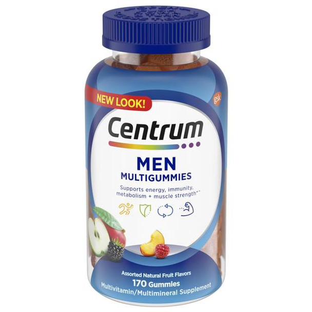 Centrum Gummy Multivitamin for Men Assorted Fruit Flavor 170-Count
