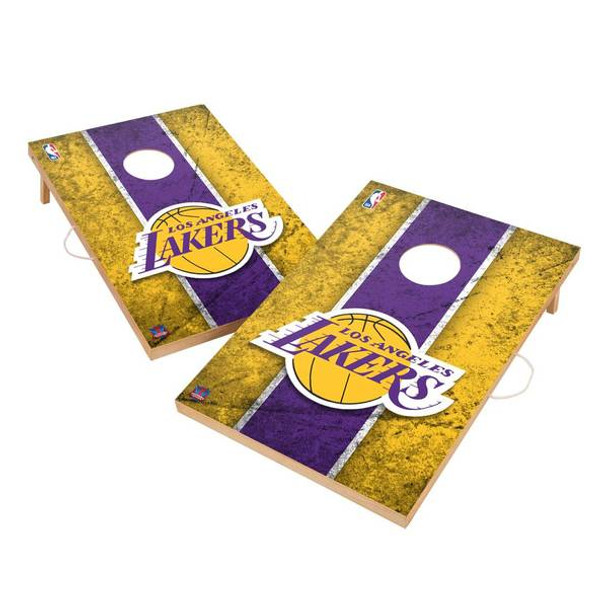 Victory Tailgate Los Angeles Lakers Vintage Solid Wood 2x3 Cornhole