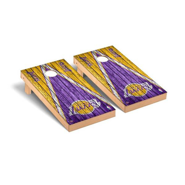 Victory Tailgate Los Angeles Lakers Weathered Cornhole Game Set