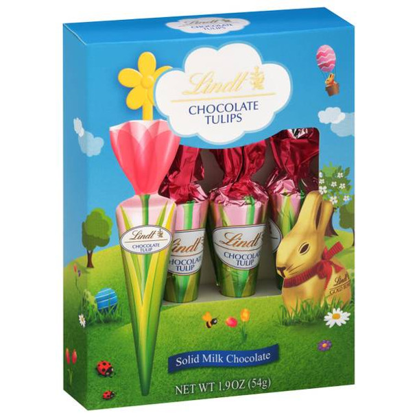 Lindt 1.9 oz 4-Count Tulips Milk Chocolate