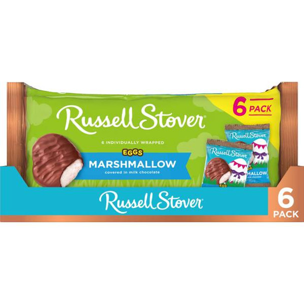 Russell Stover 6-Pack Milk Chocoalte Marshmallow Eggs