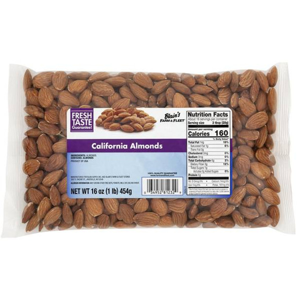 Blain's Farm & Fleet 16 oz California Almonds