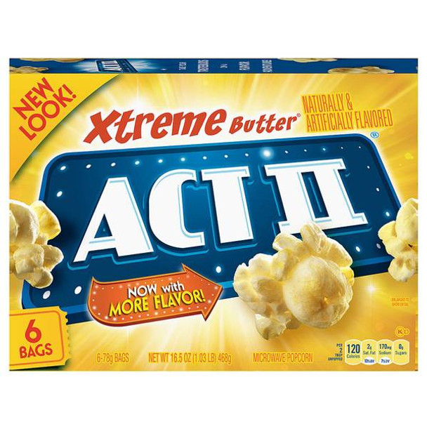 ACT II 6 Pack Microwave Popcorn