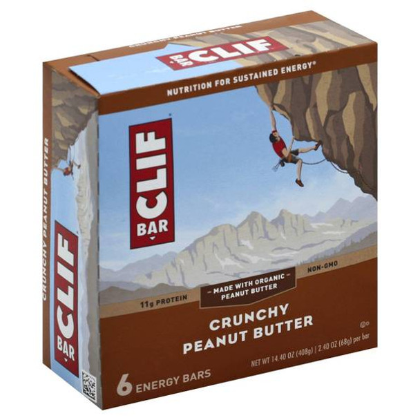 Clif Bar 6 Count Crunchy Peanut Butter Energy Bars